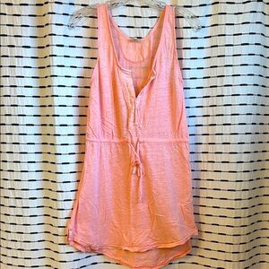 Wilfred Free Pink Cotton Sleeveless Drawstring Swim coverup dress